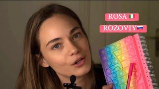 ASMR | Learn colors in Russian    and Italian  