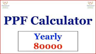 PPF Calculator Yearly 80000 #shorts