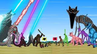 TEAM GODZILLA & KONG vs Catnap & Dogday, Zoonomaly MONSTERS: If Boundary Changes? - FUNNY CARTOON