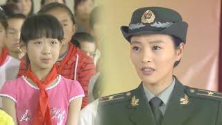 girl mocked for not having a mom, cries when her mom, dressed in military uniform