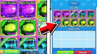 The Most INSANE Blind Trading with SHINY MYTHIC SECRETS In Bubble Gum Simulator Infinity!