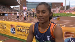 IAAF World Under 20 Tampere - Hima Das IND 400 Metres Heat 1