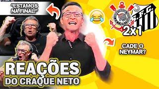 RUMO AO TÍTULO!! OLHA COMO O CRAQUE NETO REAGIU A CORINTHIANS 2X1 SANTOS PELO PAULISTÃO