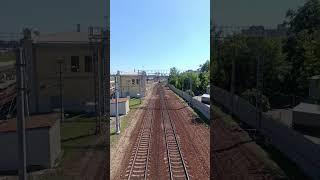 ЭД4М-0485 и ЭП2ДМ-0220 на перегоне Карачарово - Москва-Курская #train #trainspotting #эп2д #поезд