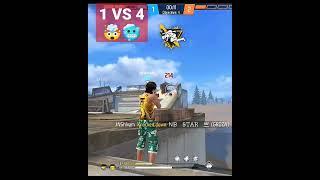 JNS FF 1VS4 CLUTCH IN FREE FIRE// 1vs4 free fire atitude whatsapp status  #short #freefire #viral