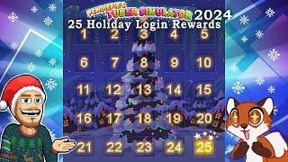 Pewdiepie's Tuber Simulator - All 25 Holiday Surprise Login Items for 2024!