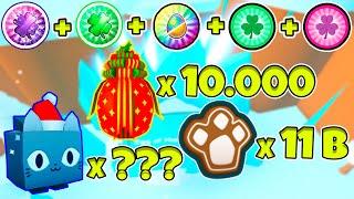 ЧТО ВЫПАДЕТ ИЗ 10000 EGG OF MANY GIFTS И 11 МИЛЛИАРДОВ ПРЯНИЧНЫХ МОНЕТ В PET SIMULATOR X ROBLOX