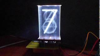 Max Maxfield's first experiment with a Lixie (LED Nixie) tube