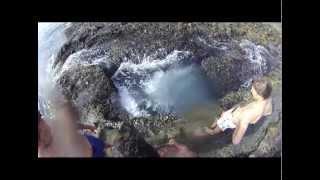 Swimming through a Blowhole - Tide Pools - Laguna Beach