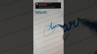 Aarju | Best Signature style || #rawatcalligraphyshorts #viral #shorts #ytshorts