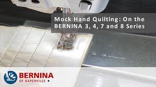 BERNINA Mock Hand Quilting Stitch