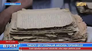 OAV BIZ HAQIMIZDA | TARIXIY QOL'YOZMALAR  ARXIVGA TOPSHIRILDI