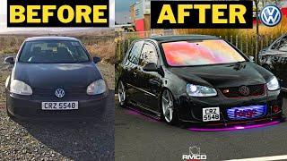 Building an AIR RIDE VW GOLF 5 TDI (£10,000 IN MODS) | Project Car Transformation