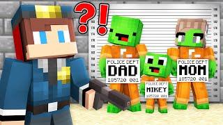 JJ Policeman Caught CRIMINAL Mikey Family - Maizen Minecraft Animation