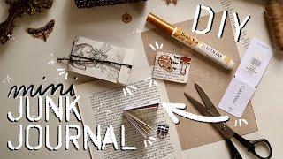 DIY mini Junk Journals made from clothing tags & paper scraps • DIY Tutorial