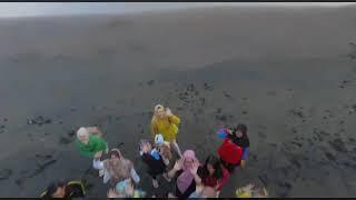 the gathering of bidang sd pangandaran beach deni drone