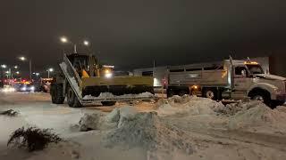 Front end loaders Plowing snow compilation