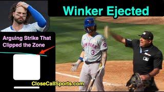 E171 - Jesse Winker Strikes Out, Ejected Arguing Pitch That Nicked Nestor Ceja's Strike Zone in 3D