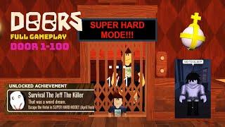 Getting the Survival Jeff The Killer badge (Roblox Doors Super Hard Mode)