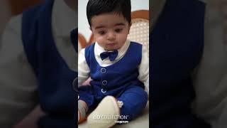 TodsNTeens Tuxedo Romper Spring Collection for Infants 0-12 Months. Made 100% Pure Combed Cotton.
