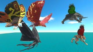 Reptiles, Fantasy & Infernals Challenge - Who Can Fly Faster Than King Ghidorah and Mothra