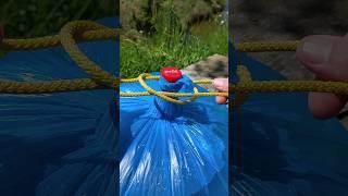 ️ Survival skills: lifehack with a water bag for extreme conditions. #survival #camping #lifehacks