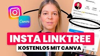 Kostenlosen Linktree mit Canva erstellen  Instagram Link in Bio Landingpage 🫶