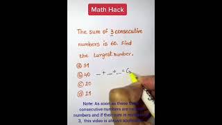 If the sum of three consecutive natural numbers is 60, find the largest number.