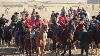 جذاب‌ترین مسابقه بزکشی با حضور چاپندازان نامدار افغانستان در ولسوالی فیروزنخچیر