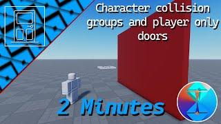 Player character collision groups and whitelist-only doors | Roblox Studio