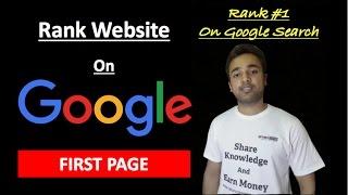 How to rank website on google first page by learning SEO in just 10 minutes Search Engine Strategies