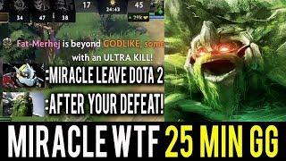 WTF 30 Kills in 25 Min Miracle- NEXT LEVEL Stone Giant Tiny 2 kills per min INSANE Dota 2