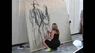 Věrka Vybíralová na vernisáži Alex Art Gallery 13.9.2013