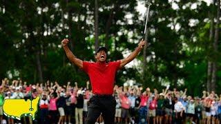 Tiger Woods Final Putt and Celebration at the 2019 Masters Tournament