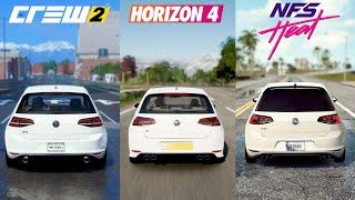 VOLKSWAGEN GOLF - Need For Speed HEAT vs Forza Horizon 4 vs The Crew 2