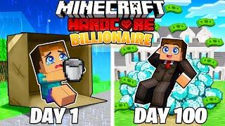 I Survived 100 DAYS as a BILLIONAIRE in HARDCORE Minecraft!