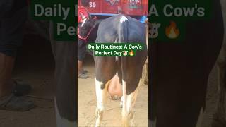 Daily Routines: A Cow's Perfect Day#shortvideo #animallife #cow