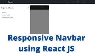 Responsive Navbar in ReactJS using Bootstrap 5