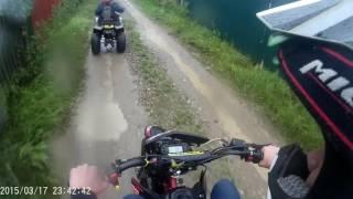 Покатушки на  TTR125R И ATV125 В дождь по грязи огонь!!!!