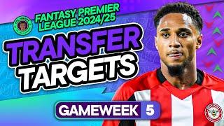 MY FPL GW5 TRANSFER TARGETS ️ Calvert-Lewin vs Vardy?! | Fantasy Premier League 2024/25