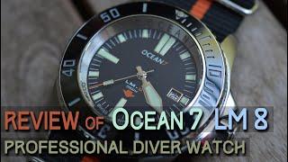 Review of Ocean7 LM-8 Professional Diver watch w. ETA 2824-2 movement.