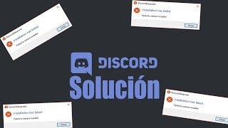 SOLUCIÓN AL INSTALAR DISCORD (installation has failed)