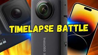 INSTA360 x3 vs Iphone 14 PRO MAX vs GoPro || Timelapse Battle