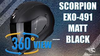 Scorpion EXO 491 Matt Black ECE2206 motorcycle helmet | Bikerheadz.co.uk