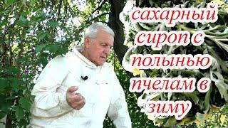 ПОДКОРМКА ПЧЕЛ сахарным сиропом с полынью. Семья осталась без меда.