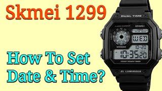 Skmei 1299 Digital Watch Time & Date Setting | How To Set Skmei 1299