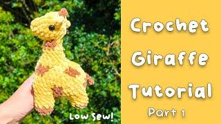 Crochet Giraffe Tutorial - Low Sew Free Amigurumi Pattern How To Part 1