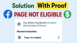 Page not eligible issue solution | Facebook page not eligible #facebook #monetization