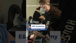 Phlebotomists are in High Demand! Become Certified in 4 Weeks with E&S Academy #healthcarecareers