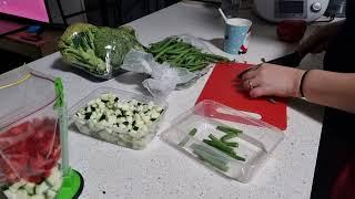 Preparing bulk veggies for the freezer